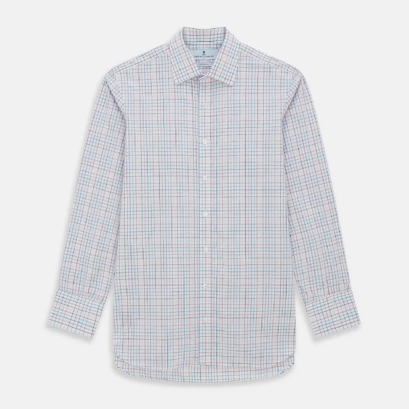 Pink Multi Double Grid Check Mayfair Shirt